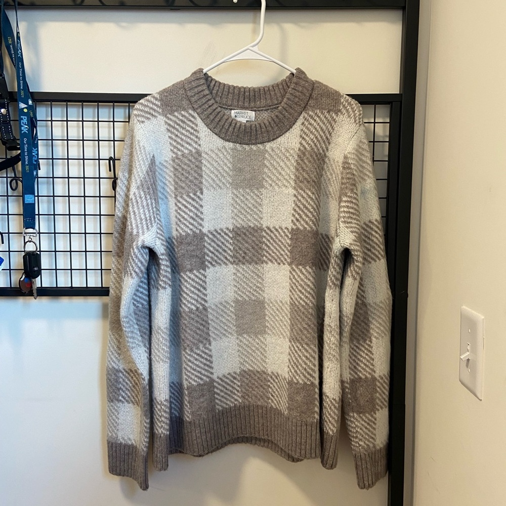 NWOT | Market & Spruce women’s‎ plaid sweater — XL